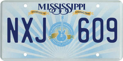 MS license plate NXJ609