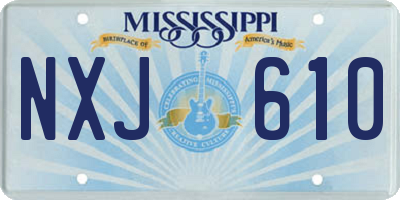 MS license plate NXJ610