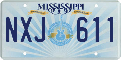 MS license plate NXJ611