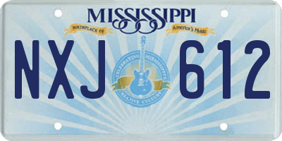 MS license plate NXJ612