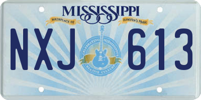 MS license plate NXJ613