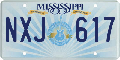 MS license plate NXJ617