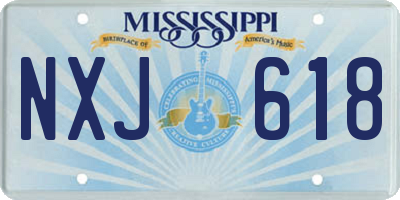 MS license plate NXJ618