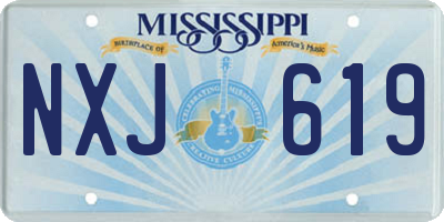 MS license plate NXJ619