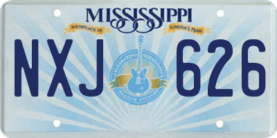 MS license plate NXJ626