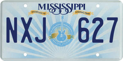 MS license plate NXJ627