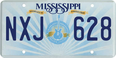 MS license plate NXJ628