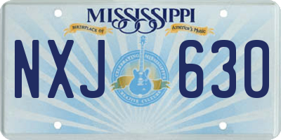 MS license plate NXJ630