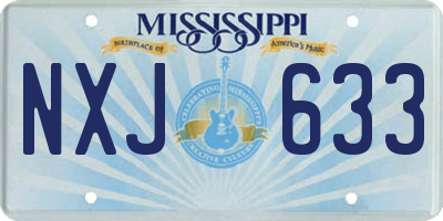 MS license plate NXJ633