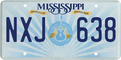 MS license plate NXJ638