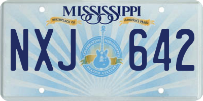 MS license plate NXJ642