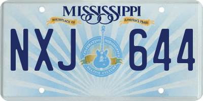 MS license plate NXJ644