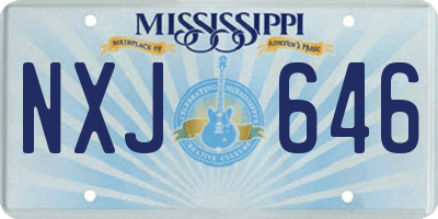 MS license plate NXJ646