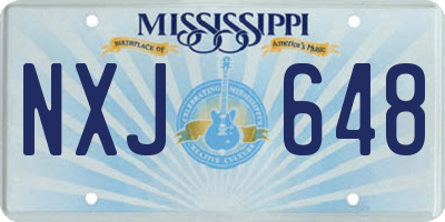 MS license plate NXJ648