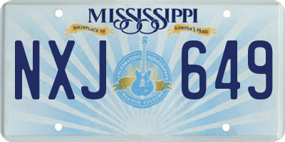 MS license plate NXJ649