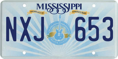 MS license plate NXJ653