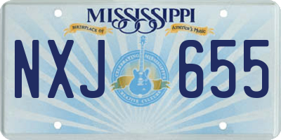 MS license plate NXJ655