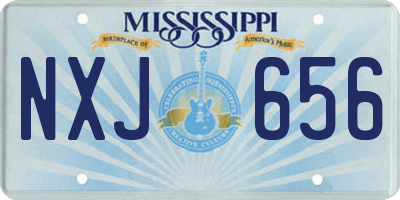 MS license plate NXJ656
