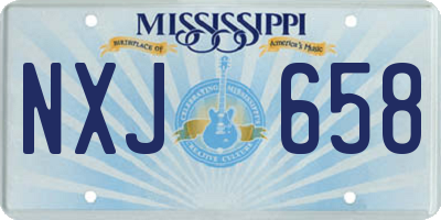 MS license plate NXJ658