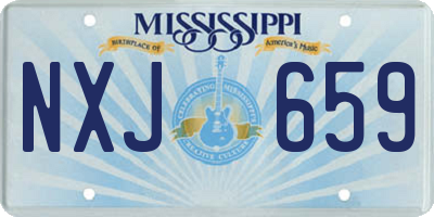 MS license plate NXJ659