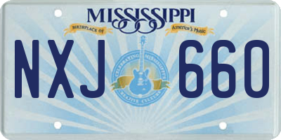 MS license plate NXJ660