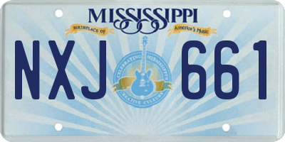 MS license plate NXJ661