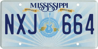 MS license plate NXJ664