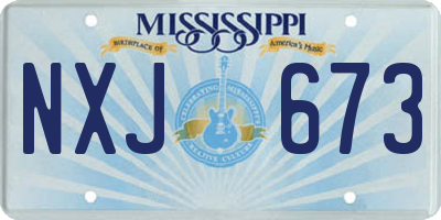 MS license plate NXJ673