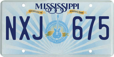 MS license plate NXJ675