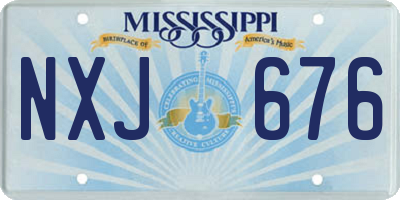 MS license plate NXJ676