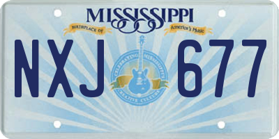 MS license plate NXJ677
