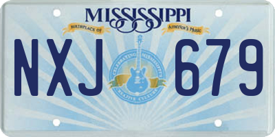 MS license plate NXJ679
