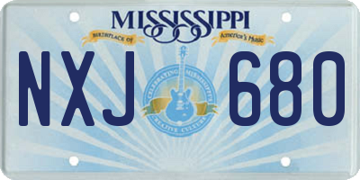 MS license plate NXJ680