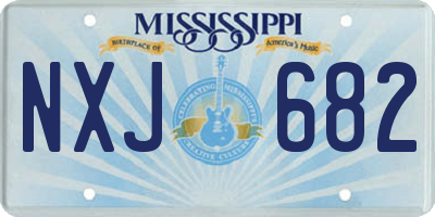 MS license plate NXJ682