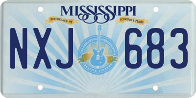 MS license plate NXJ683