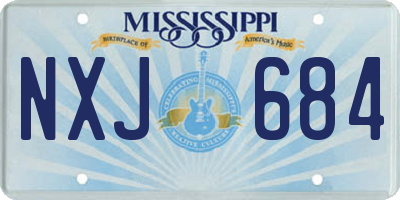 MS license plate NXJ684