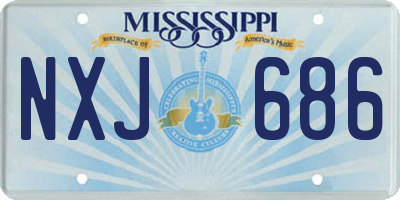 MS license plate NXJ686