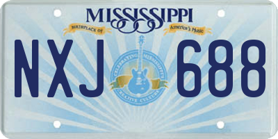 MS license plate NXJ688