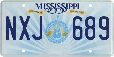 MS license plate NXJ689