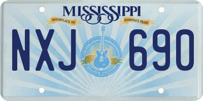 MS license plate NXJ690