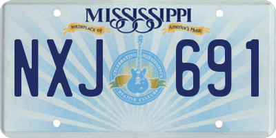 MS license plate NXJ691