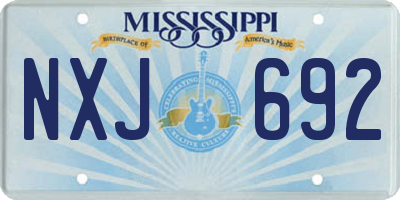 MS license plate NXJ692