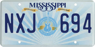 MS license plate NXJ694