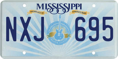 MS license plate NXJ695