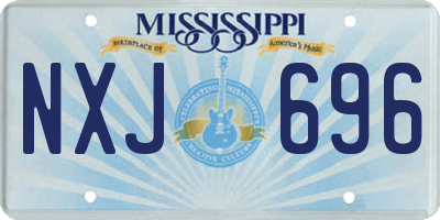 MS license plate NXJ696