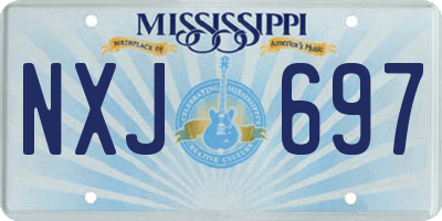 MS license plate NXJ697
