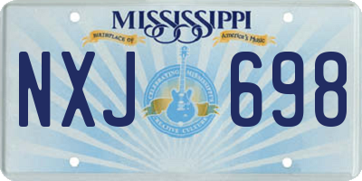 MS license plate NXJ698
