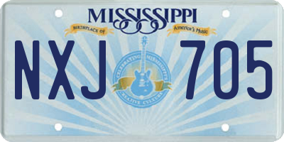 MS license plate NXJ705