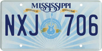 MS license plate NXJ706