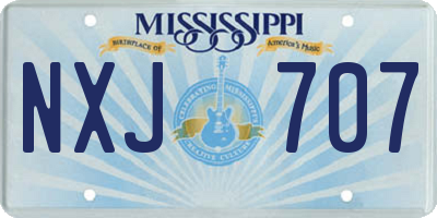 MS license plate NXJ707
